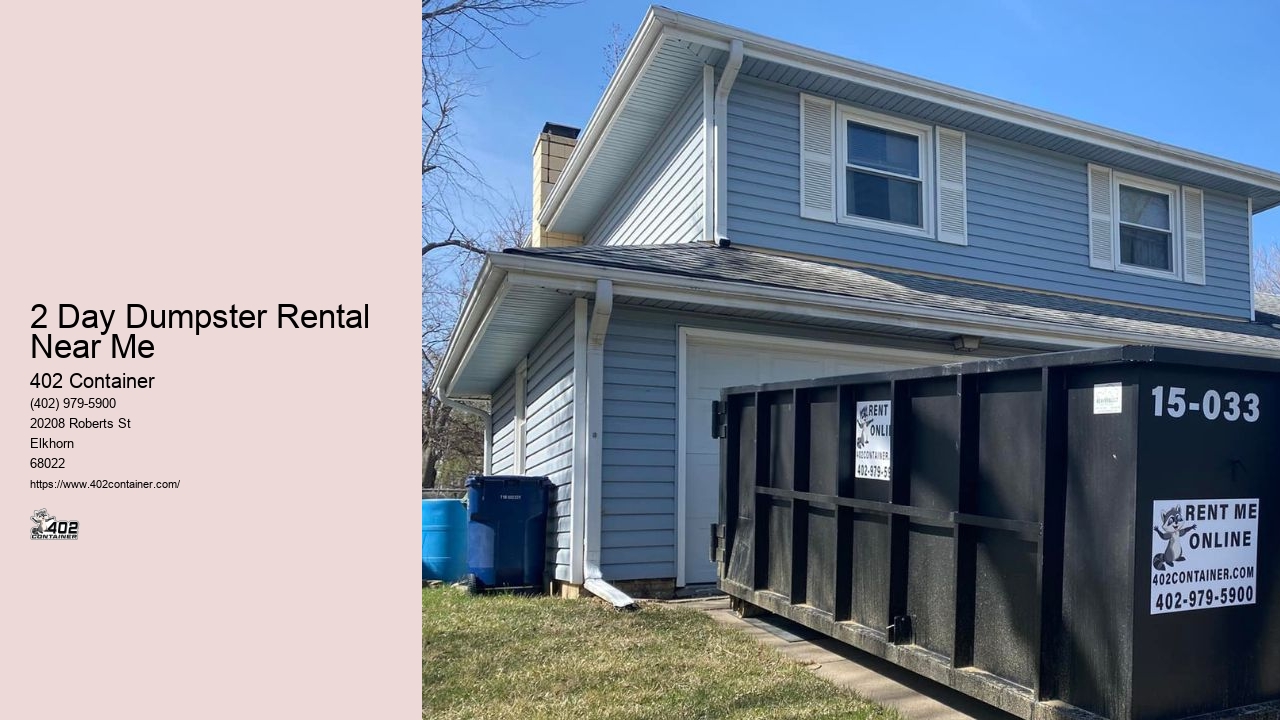 2 Day Dumpster Rental Near Me